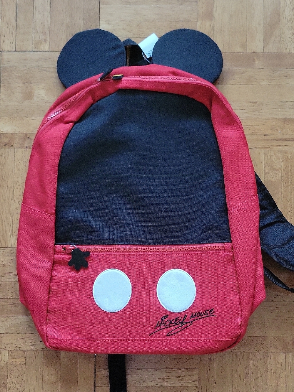 Disney Red & Black Mickey Mouse Ear Backpack - NWT